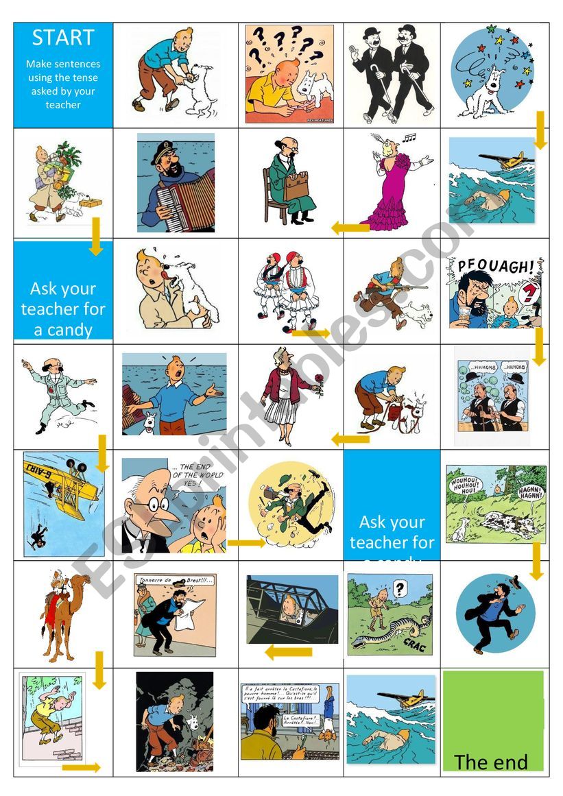 Create Sentences That Can Explain the Pictures Gameboard - ESL ...