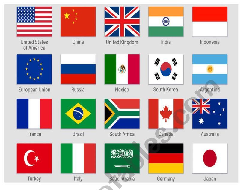 World Attraction BINGO-FLAGS worksheet