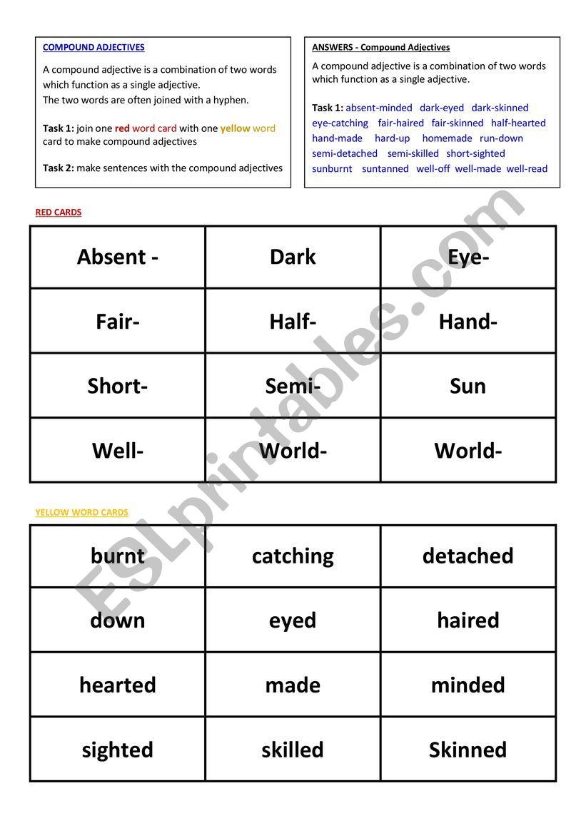 compound-body-adjectives-esl-worksheet-by-ajarnamanda