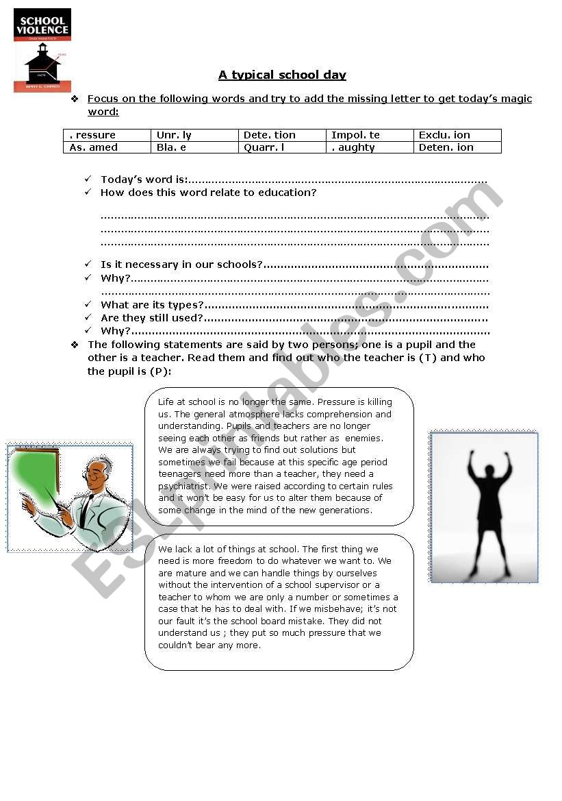 EDUCATION worksheet