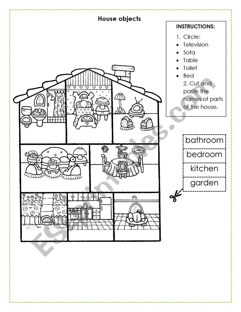 Objects and Parts of the House Vocabulary: A Lesson Plan for ESL