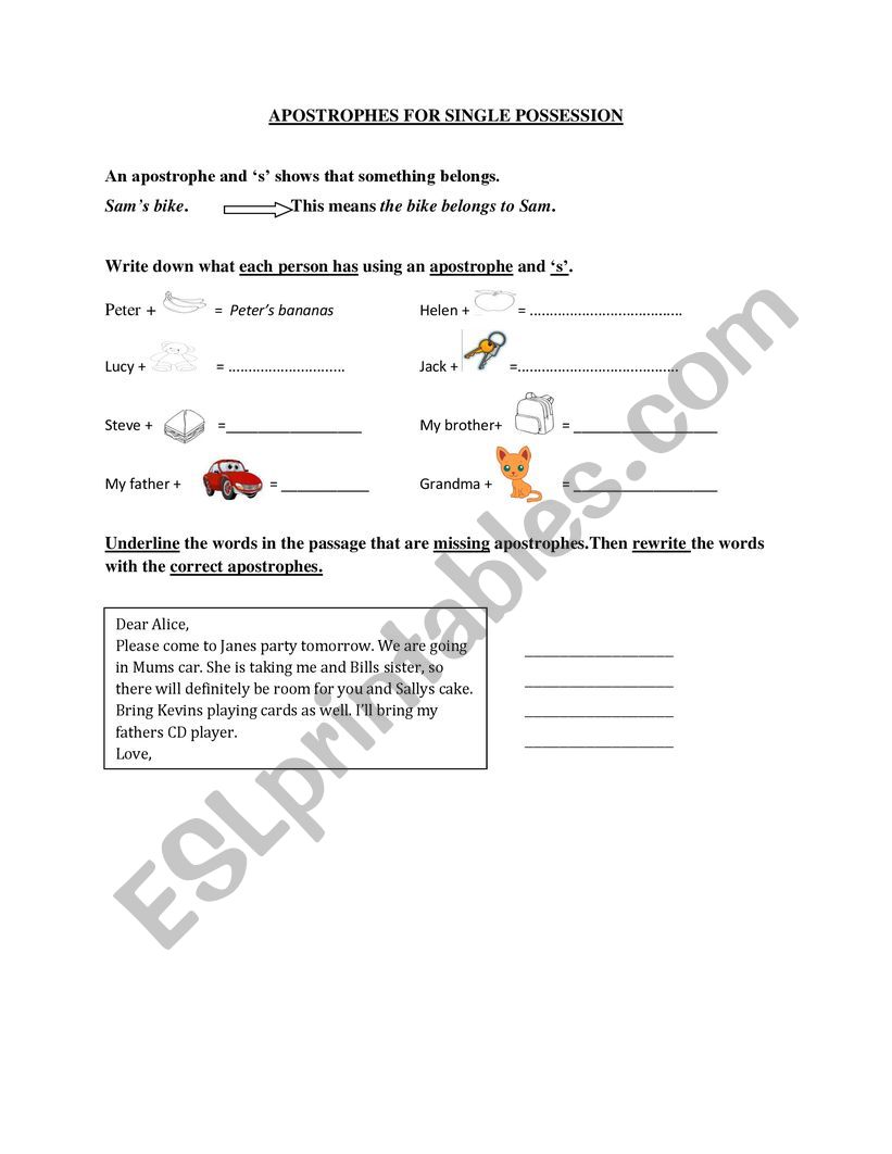 The Genitive worksheet