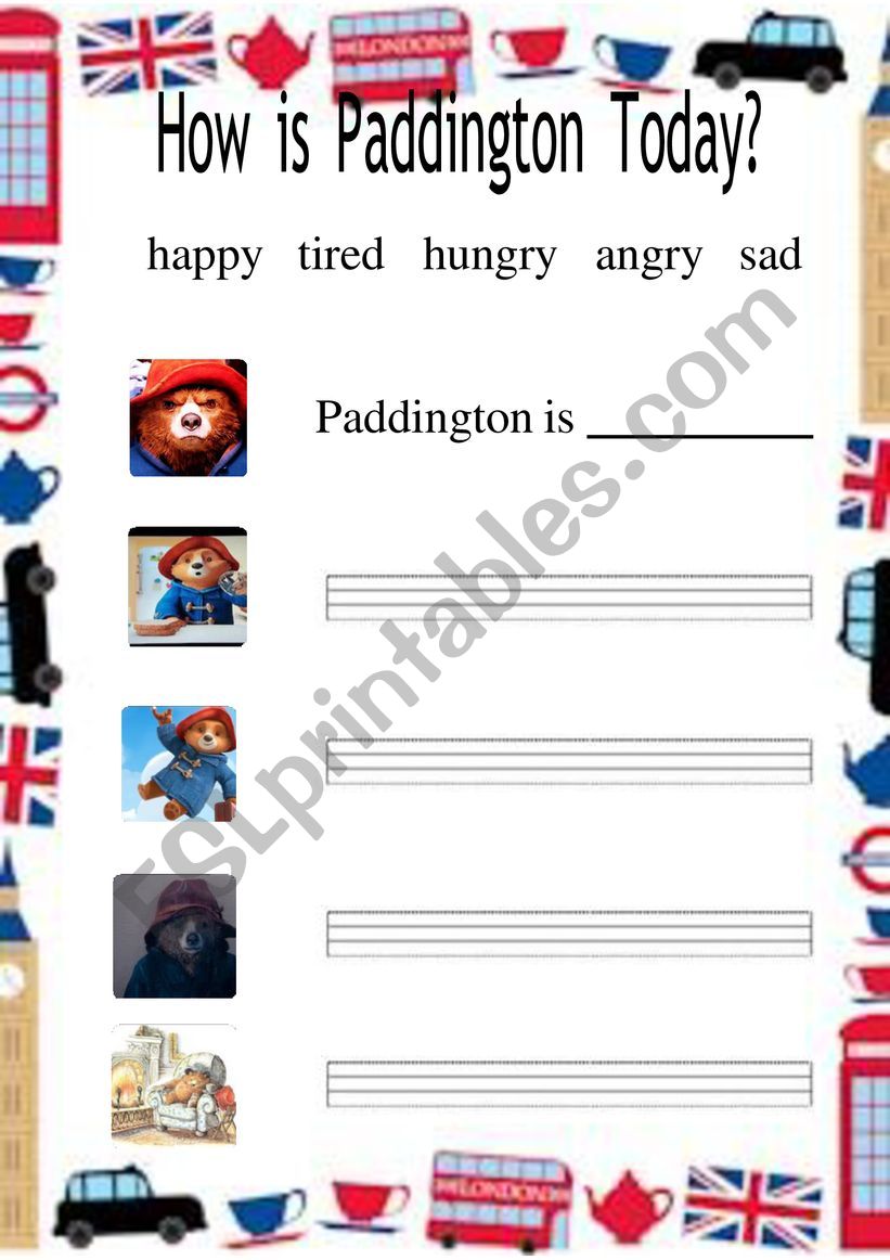 Writing Paddington�s feelings.
