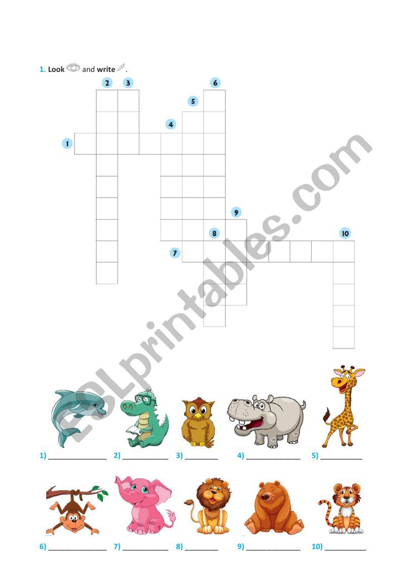 animals worksheet