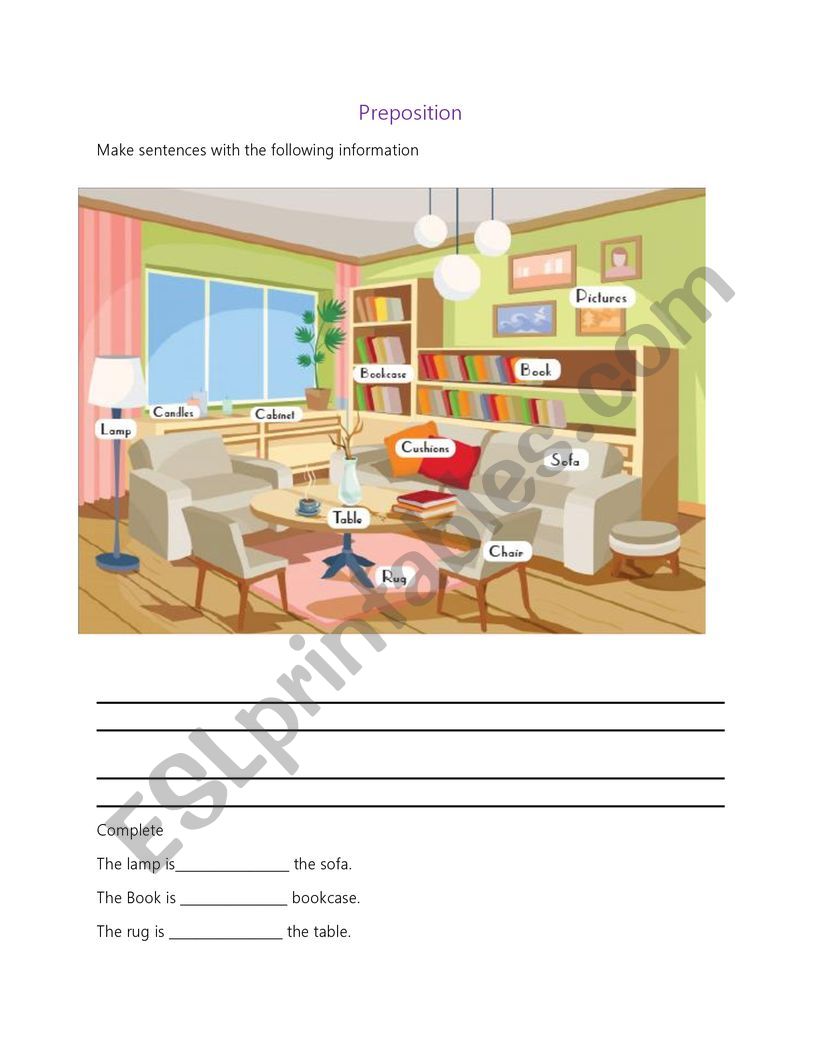 Prepositions worksheet