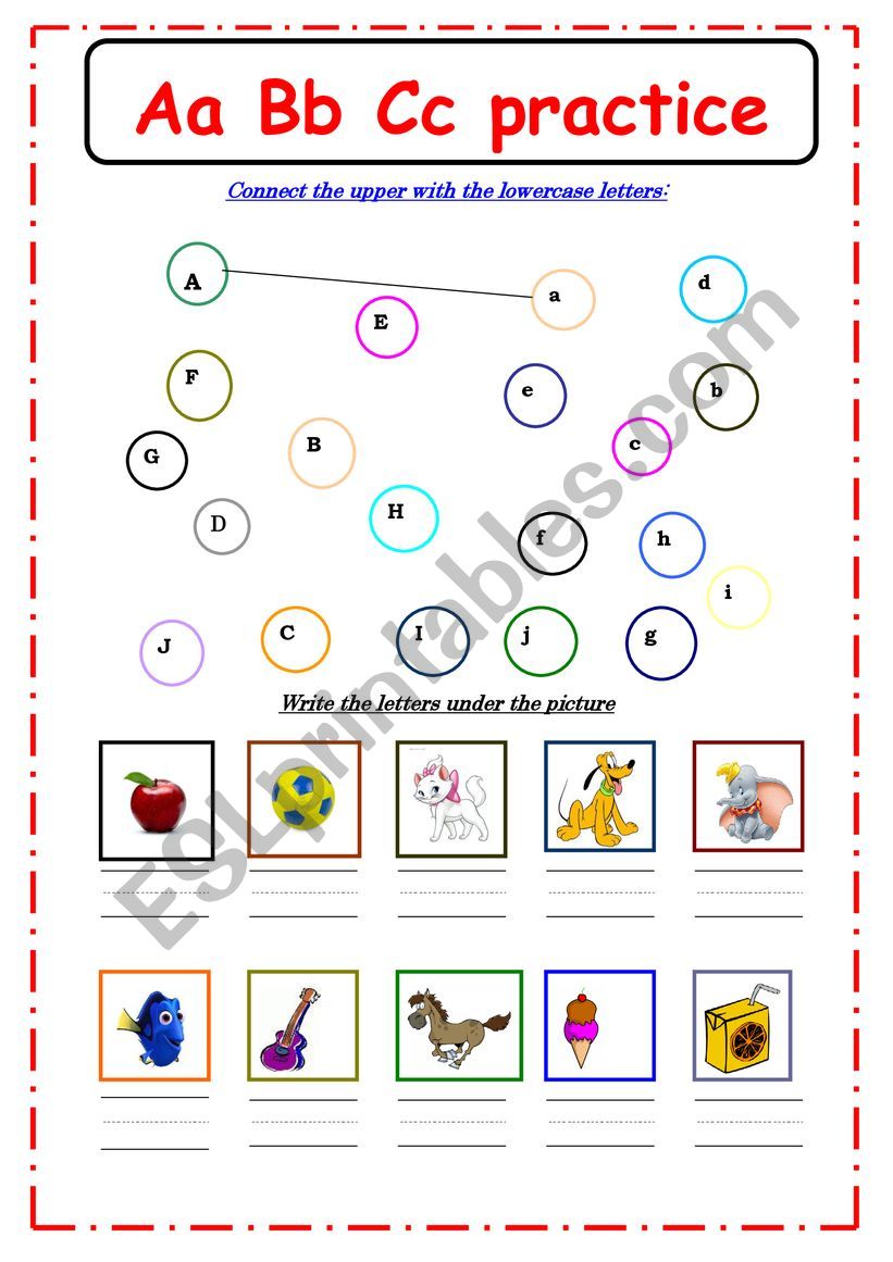 ABC practice worksheet