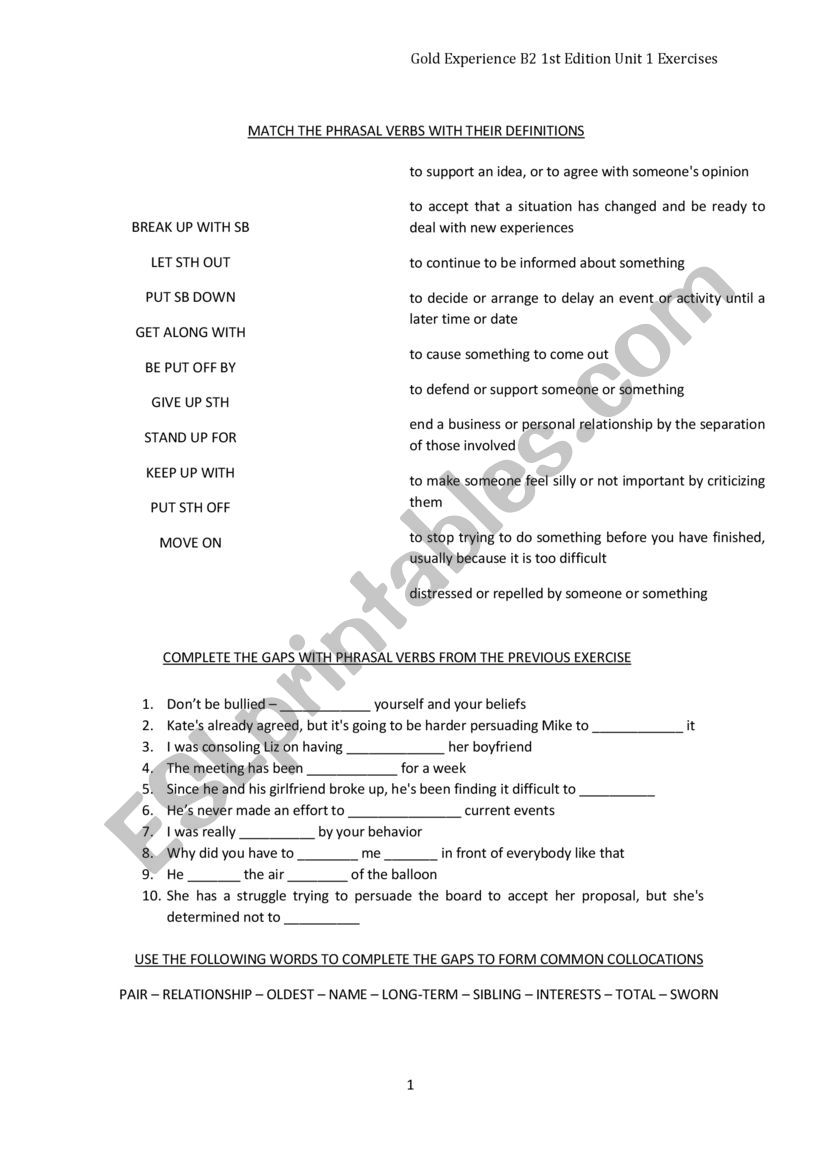 gold-experience-b2-1st-edition-unit-1-exercises-esl-worksheet-by