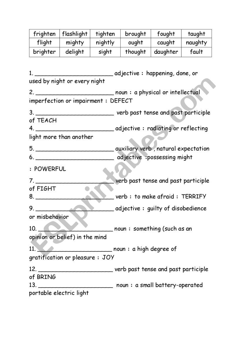 Spelling Words Grade 4 Week 22