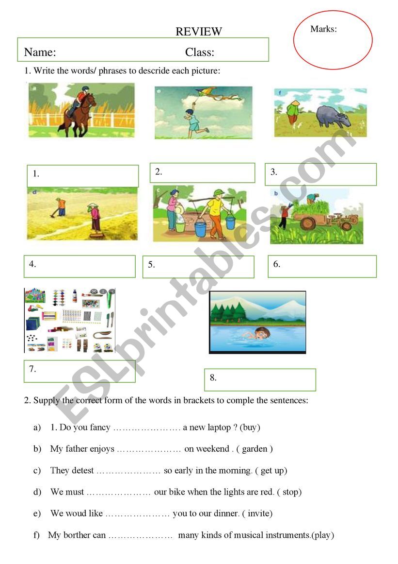 ENGLISH  worksheet