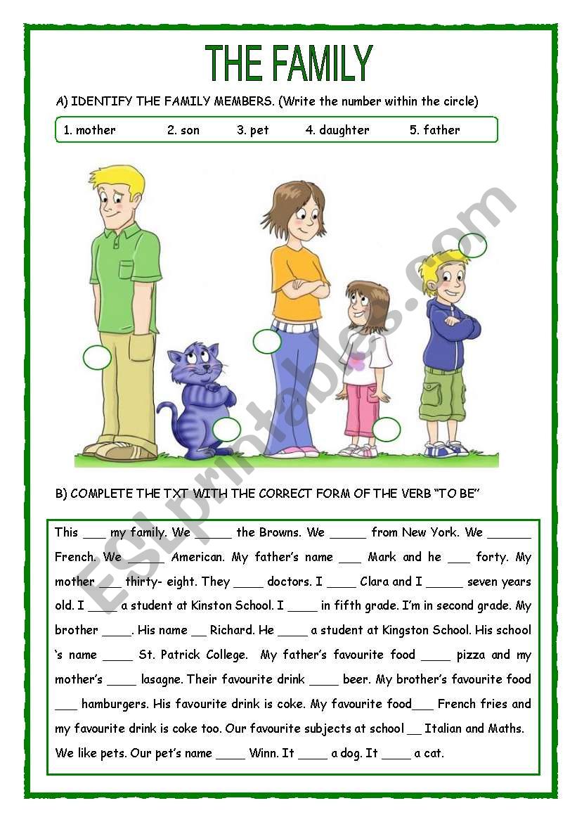 My Family Interactive Worksheet Types Of Family Worksheet For Grade 1 