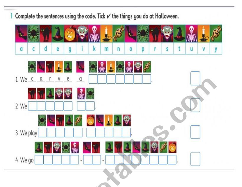 Halloween worksheet