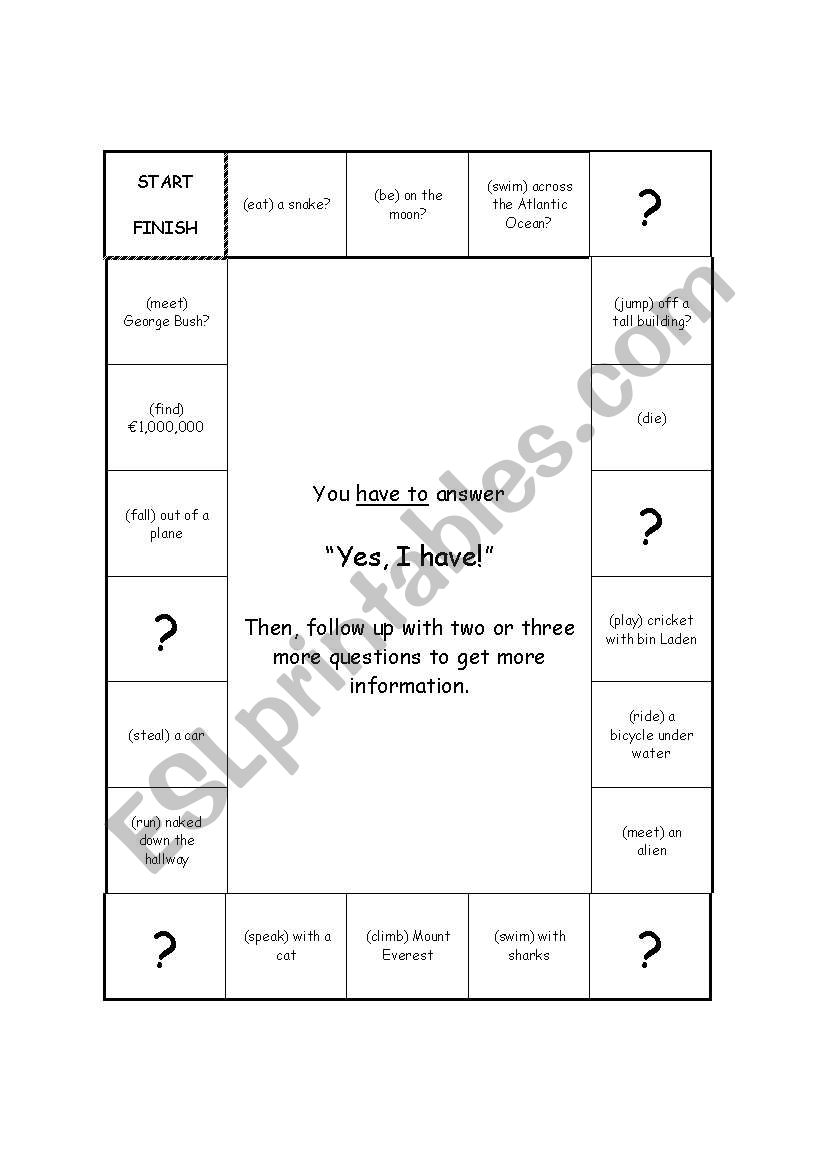 Present Perfect-You have to answer 