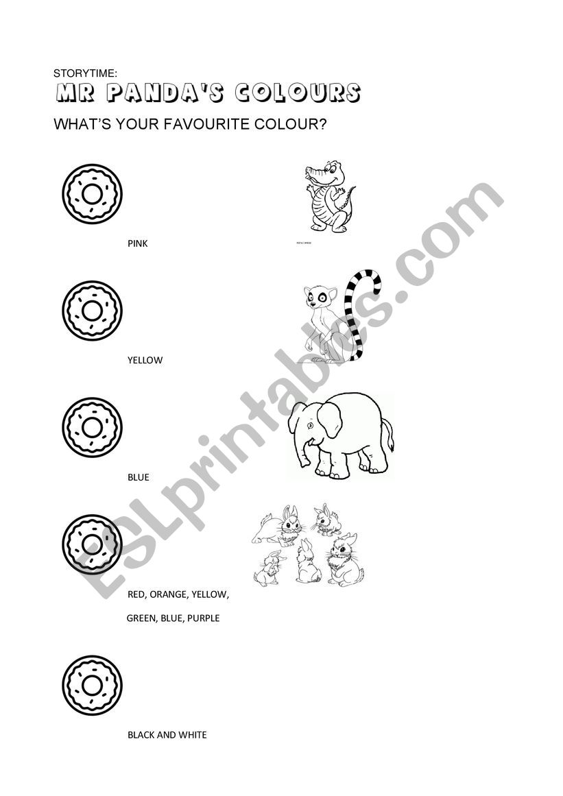 Mr Panda�s colours worksheet