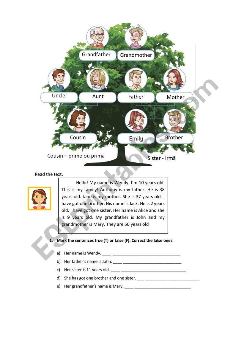 Family Worksheet worksheet