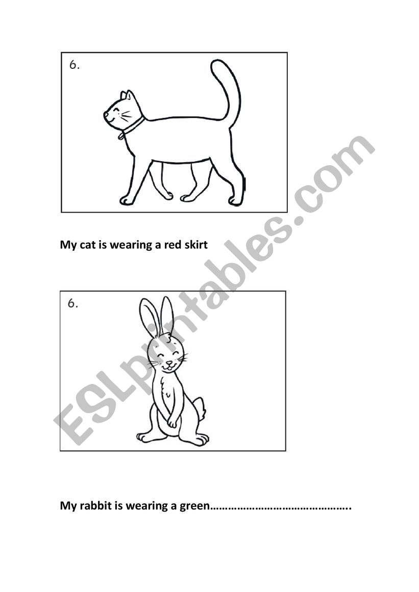 Animals and clothes worksheet