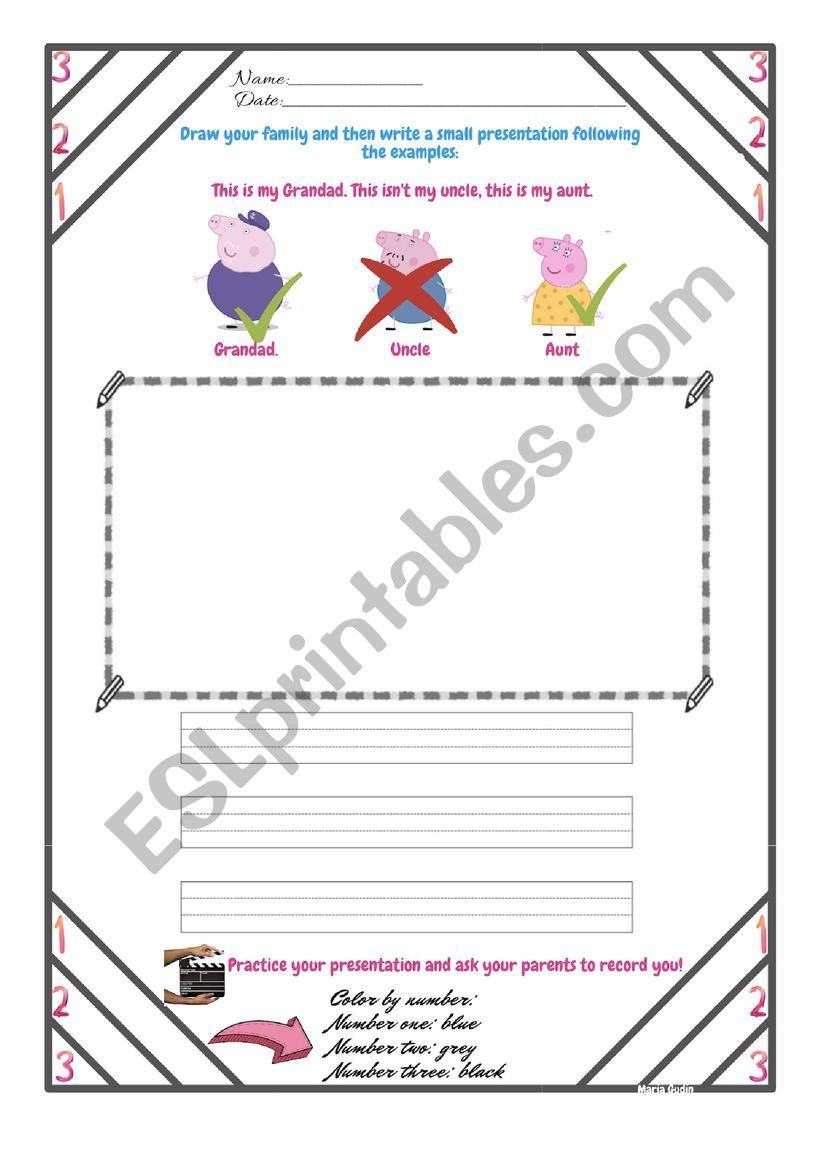 FAMILY 1 SPEAKING worksheet