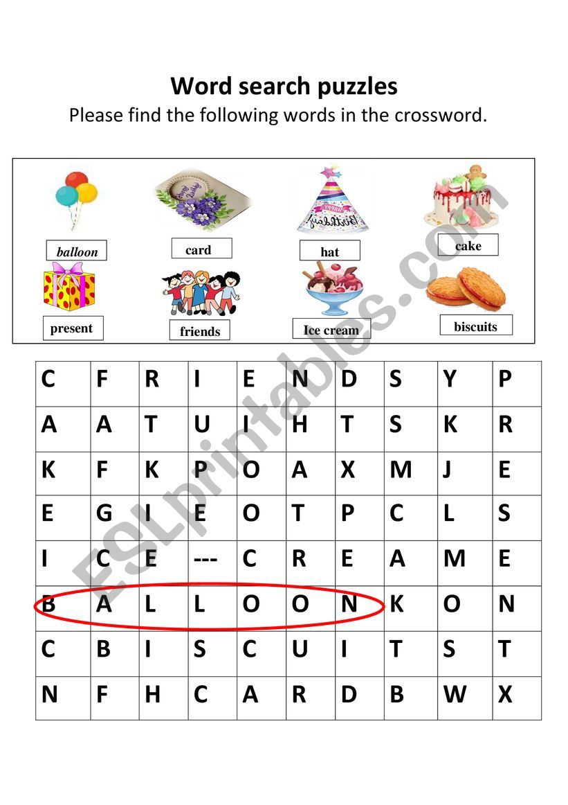 paties crossword worksheet