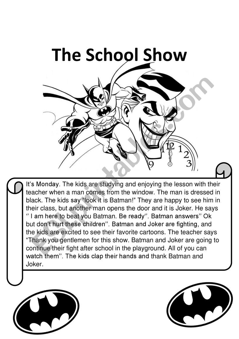 The School Show worksheet