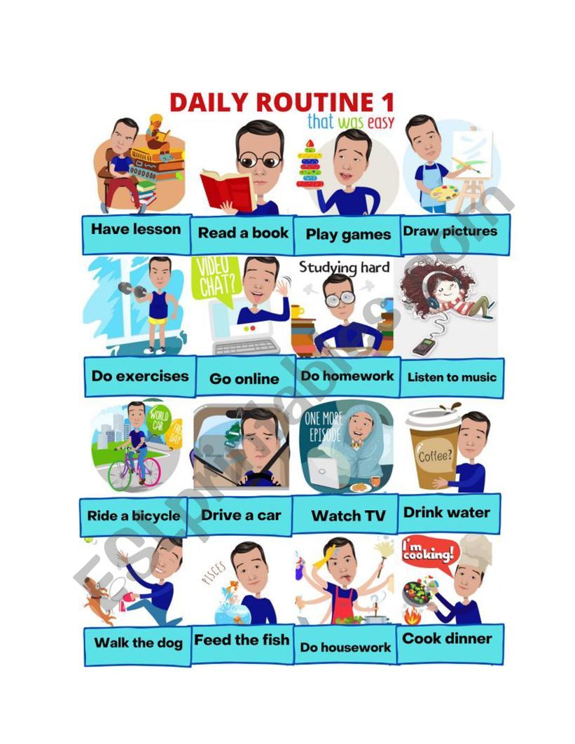 DAILY ROUTINE 1 worksheet