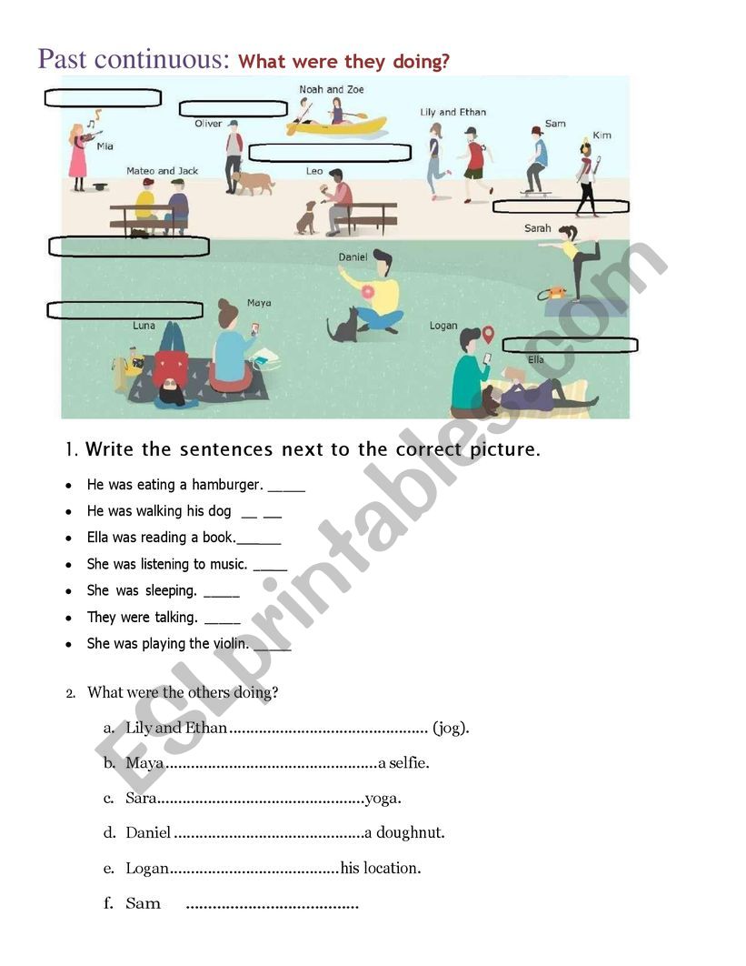 PAST PROGRESSIVE worksheet