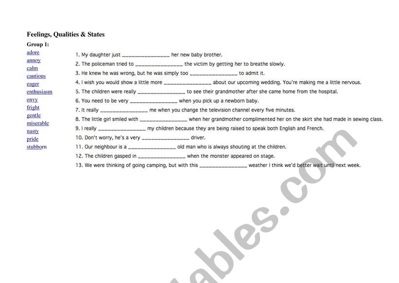 home worksheet