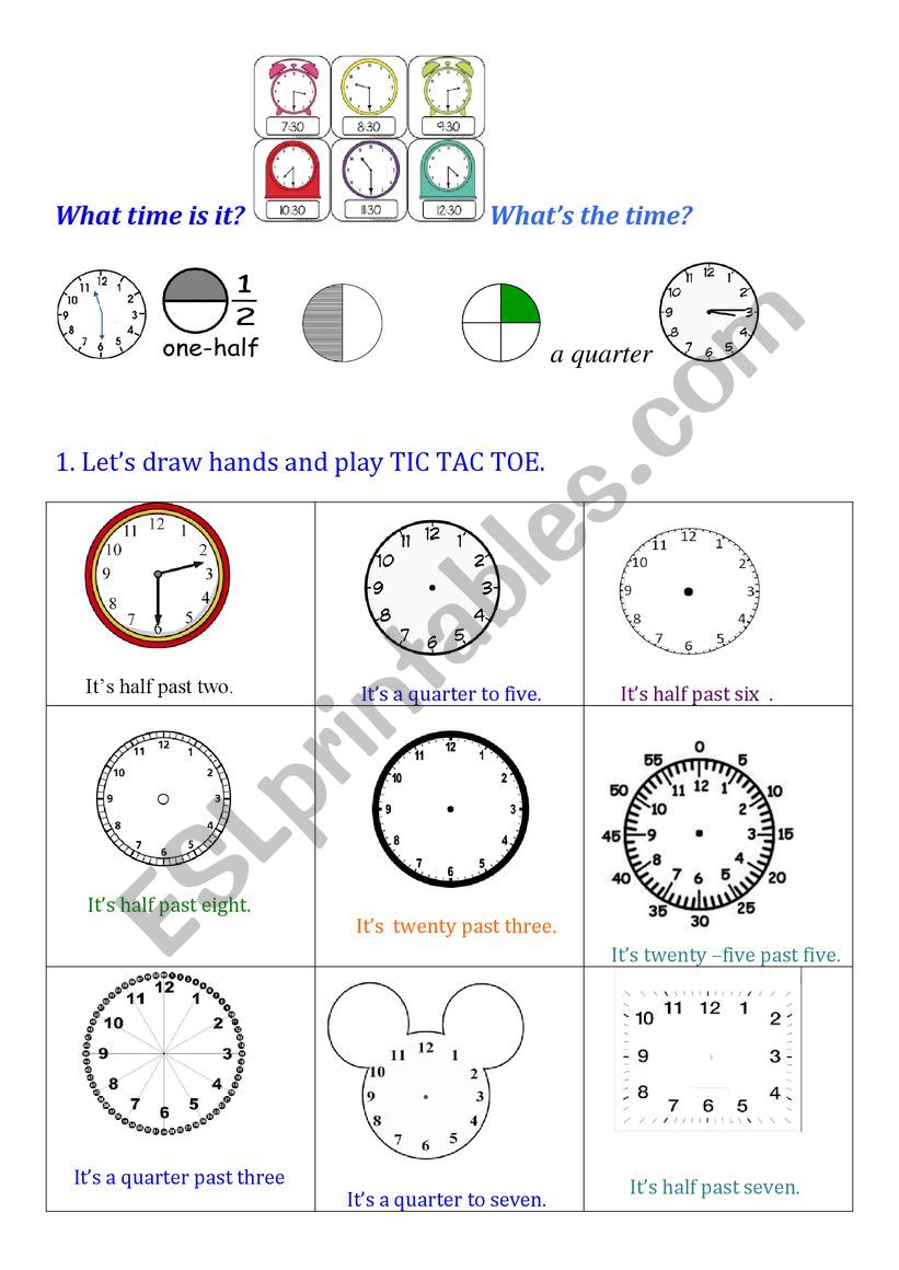 Telling the Time  worksheet