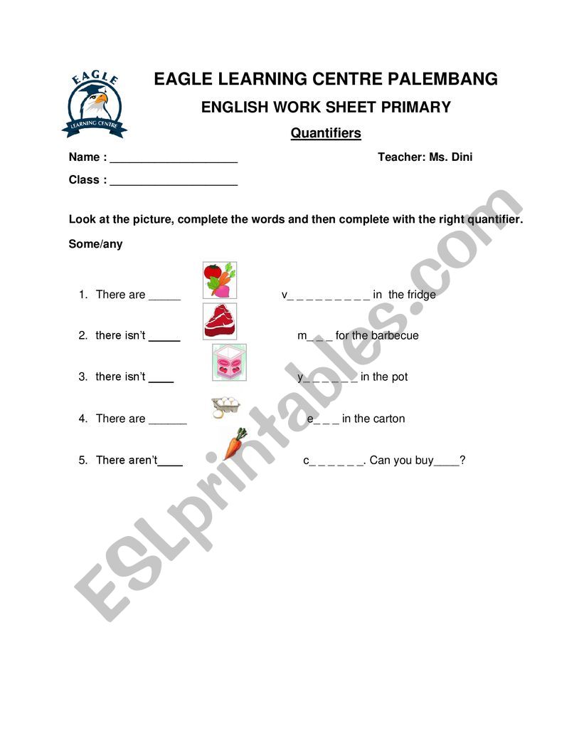 quantifier worksheet