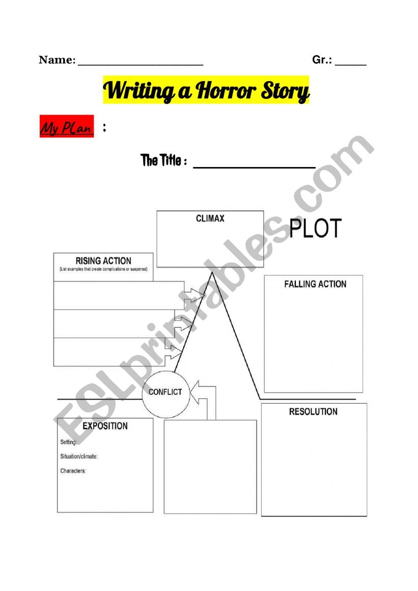 story elements  worksheet