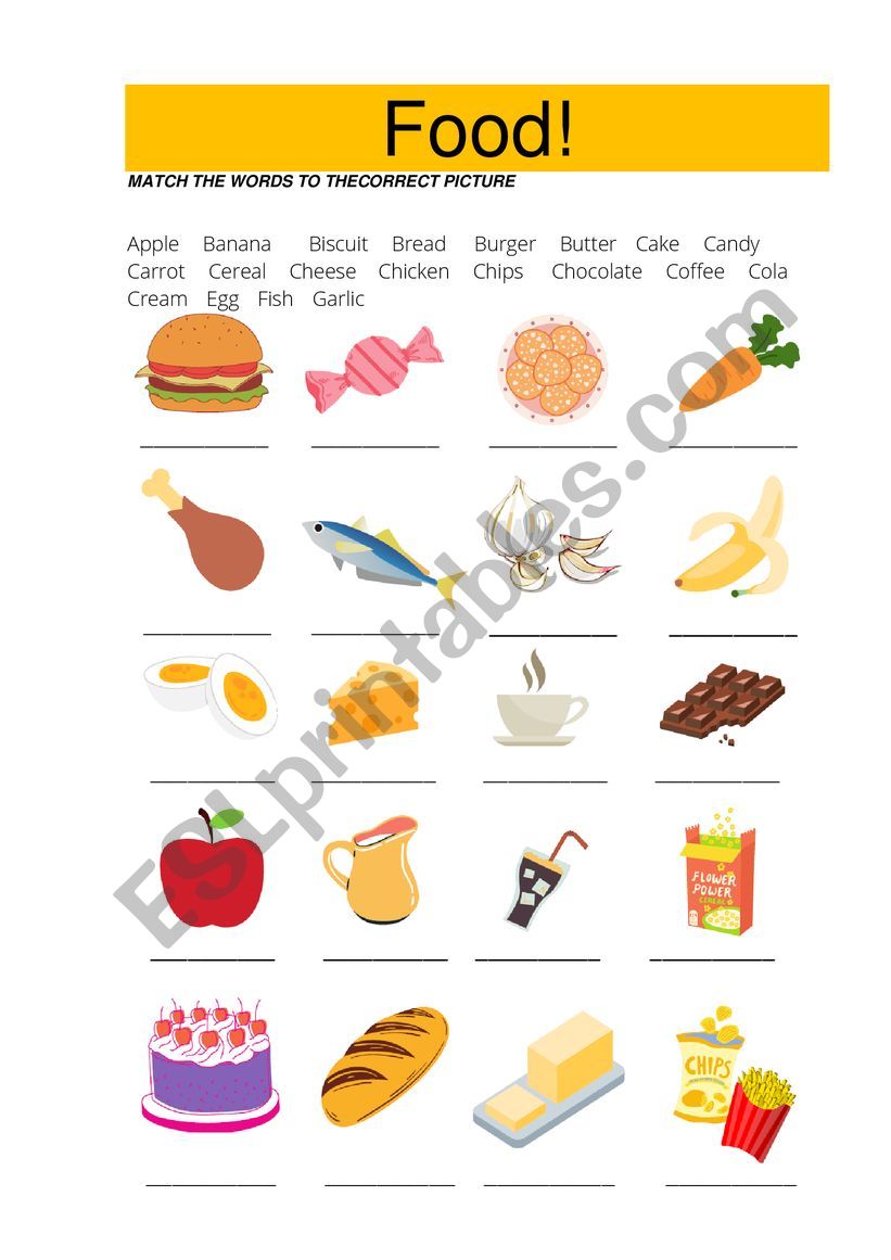 Food Part 1 - ESL worksheet by Oleg1990