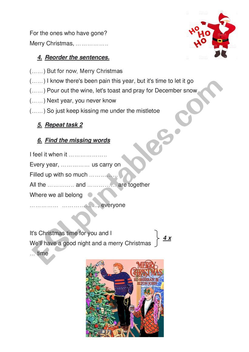 Sacrifice by Elton John - ESL worksheet by gcaMetro