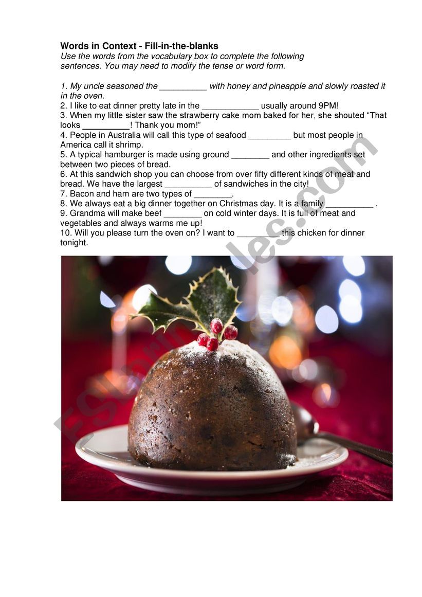 Christmas Part 2 worksheet