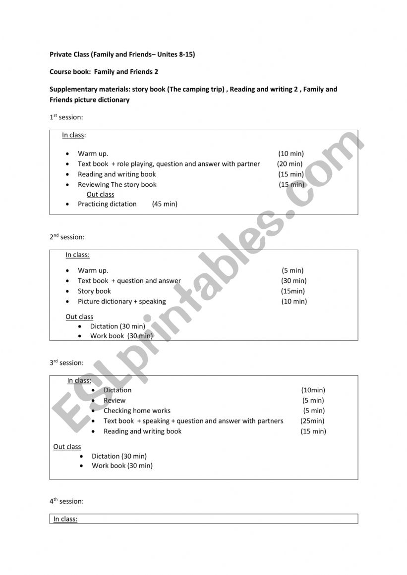 lp worksheet