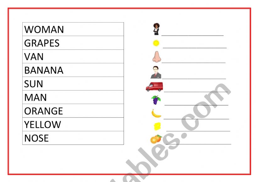 Alphabet - matching - ESL worksheet by tomsmom