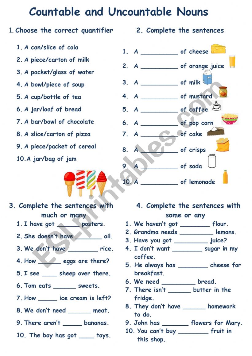 Countable and Uncountable Nouns