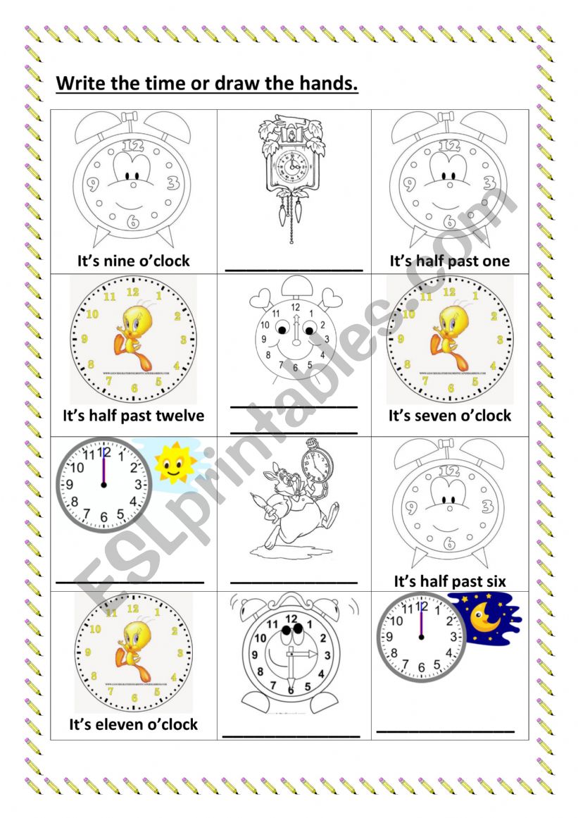 What�s the time? worksheet