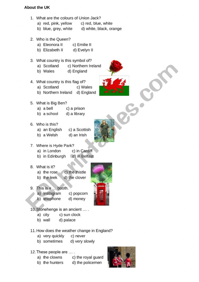Test about the UK worksheet