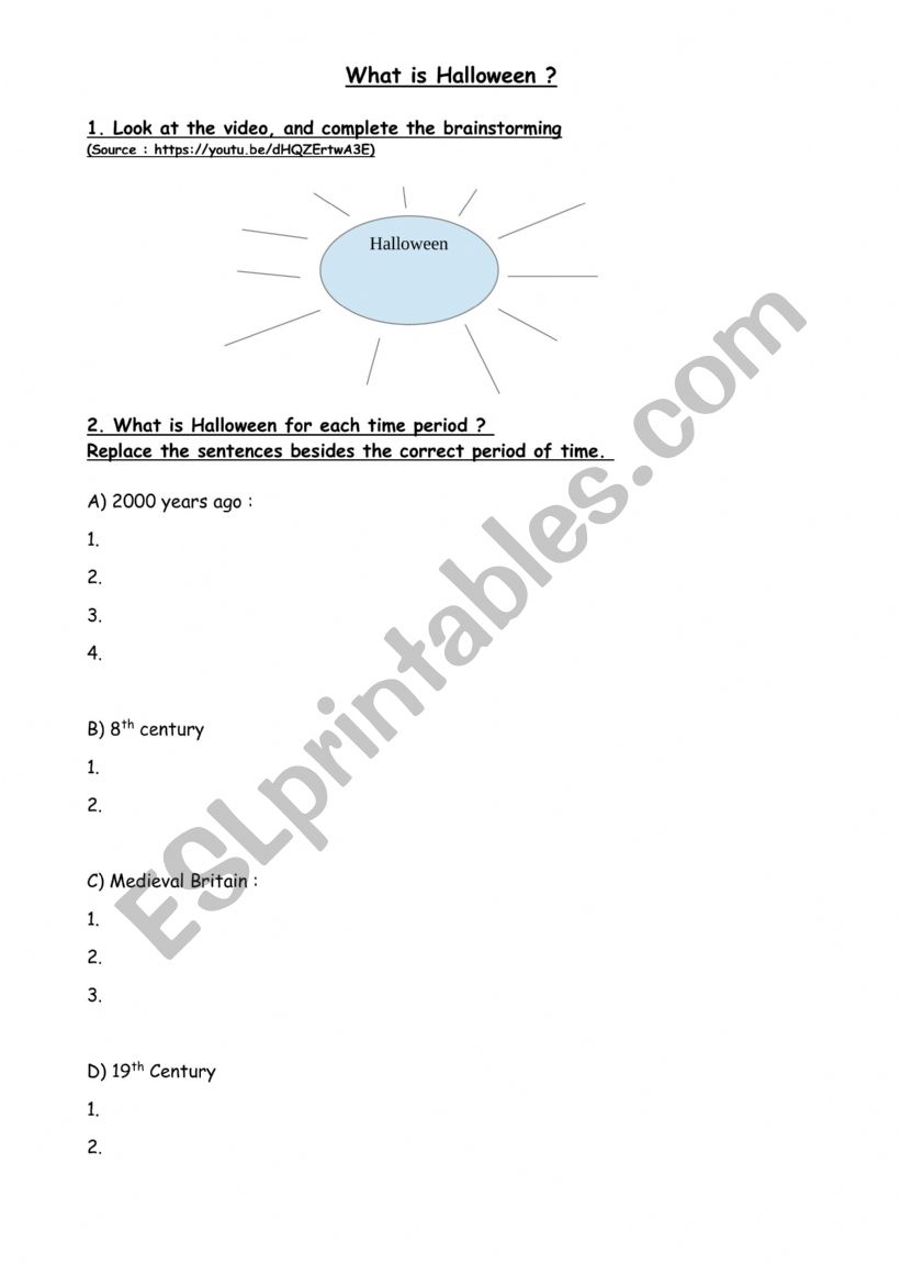 What is Halloween ?  worksheet