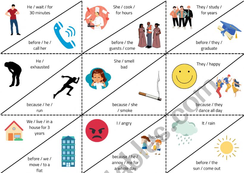 Past Perfect Continuous Past Simple Speaking Activity ESL 