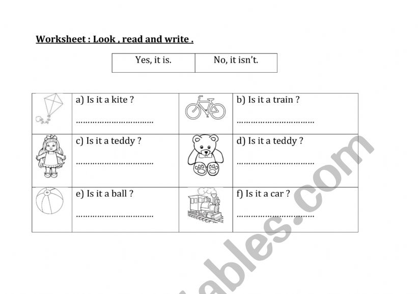 Is it a ...? worksheet