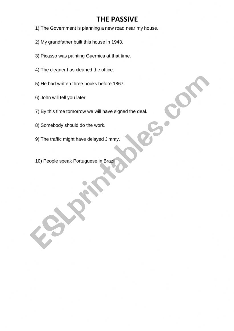 THE PASSIVE - ESL worksheet by RAQUELUP