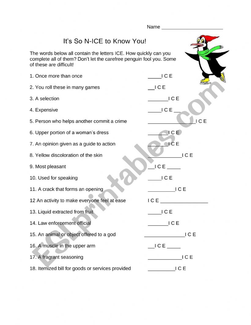 Spelling work worksheet