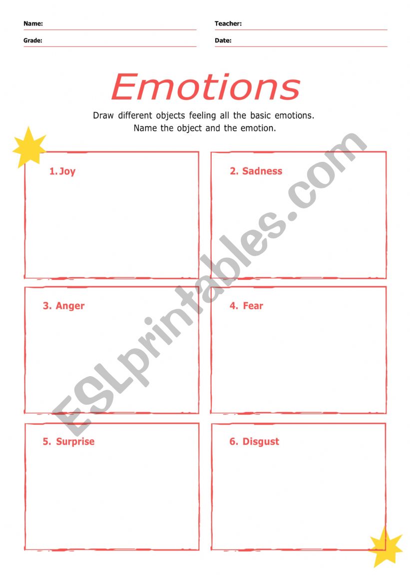 Emotions - ESL worksheet by MsYasminAmado