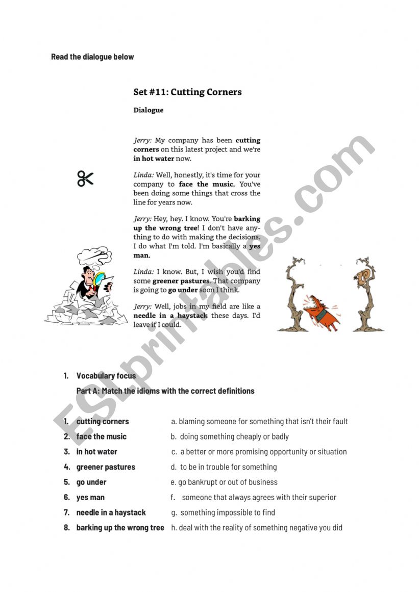 Idioms worksheet