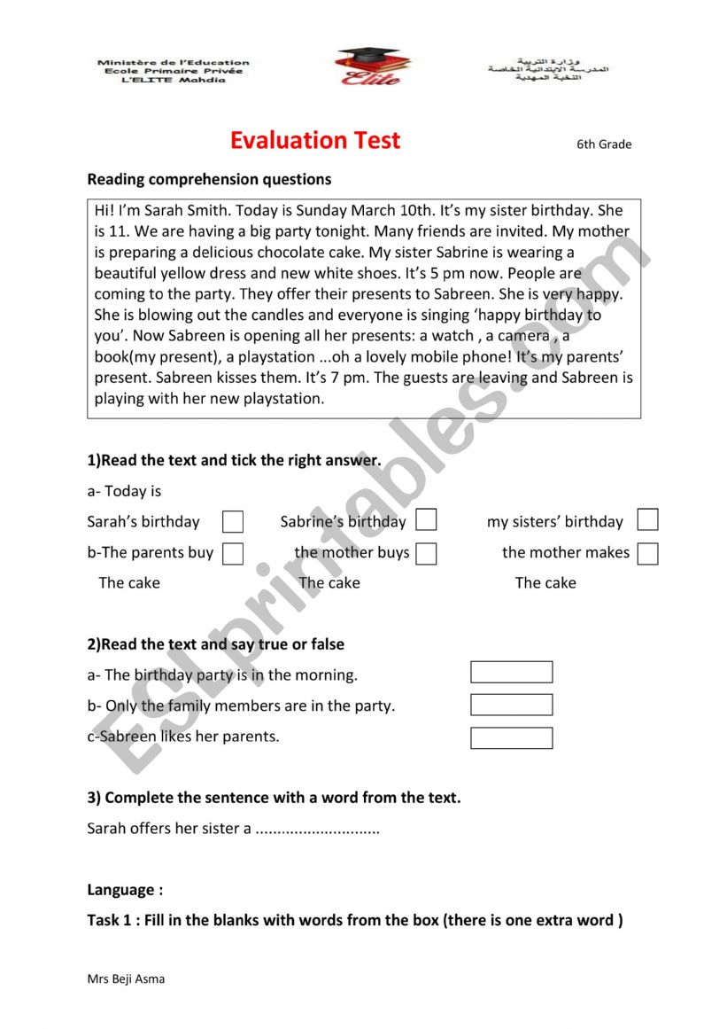 6th-grade-esl-worksheet-by-school-subjects-1979