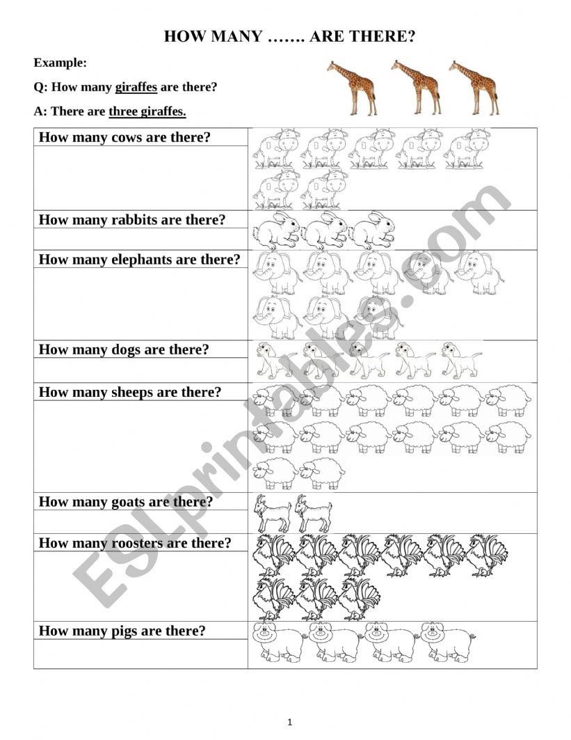 How Many are There ESL Worksheet By Nhitruong ilead