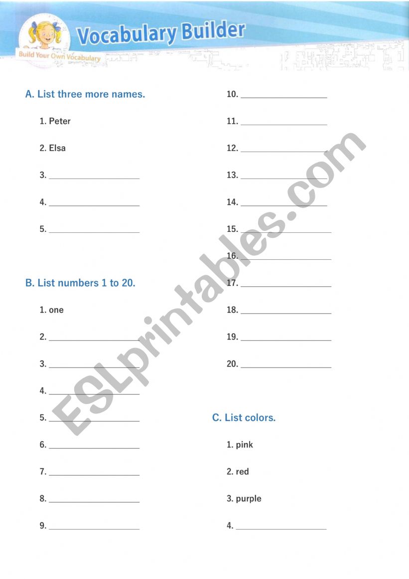 word-list-my-dictionary-esl-worksheet-by-annadeer