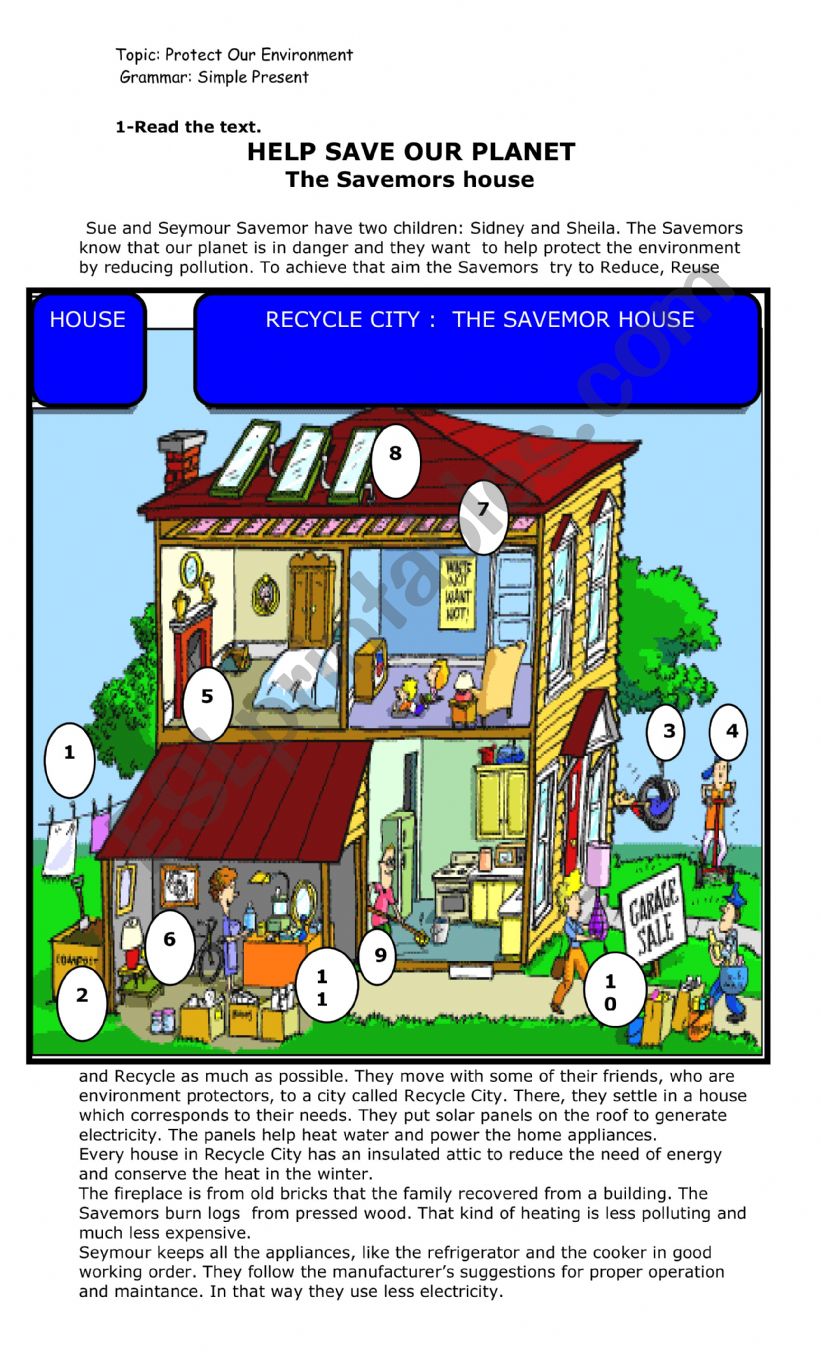 Help Save Our Environment ESL Worksheet By Velucjaz