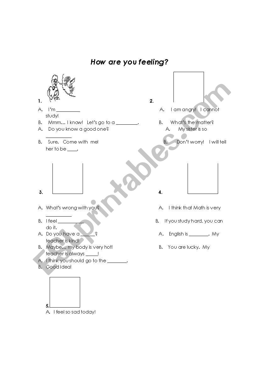 How are you feeling? worksheet