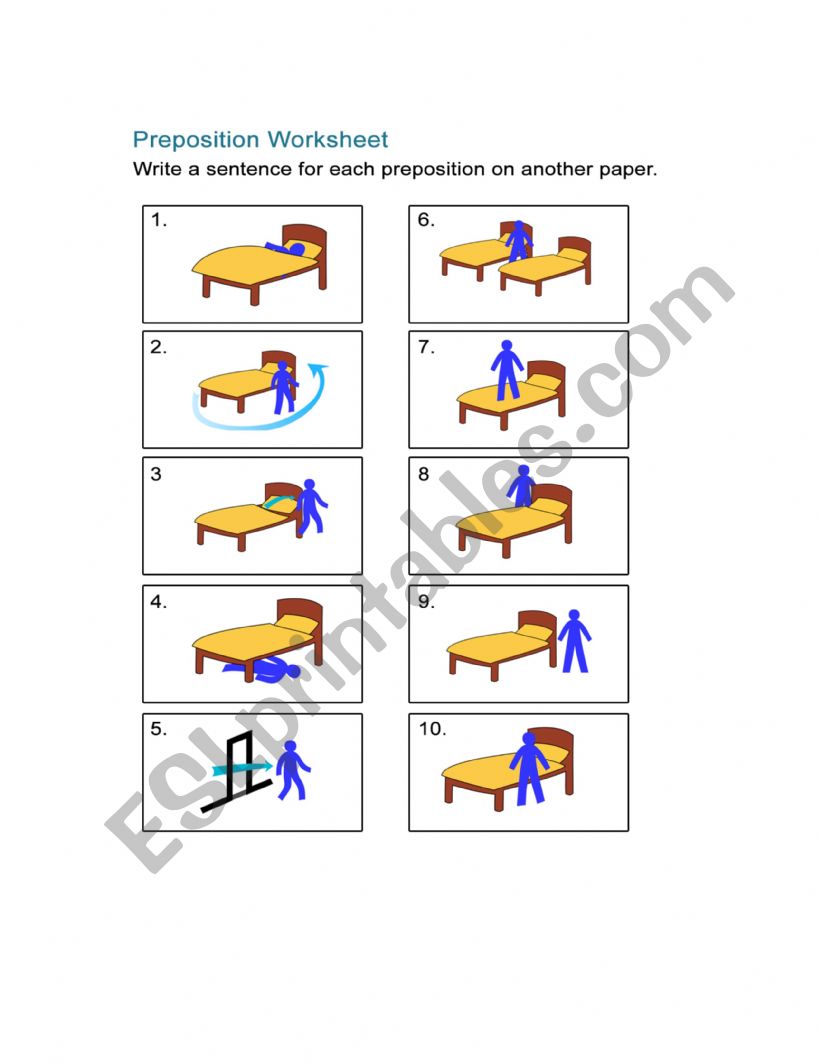 prepositions worksheet