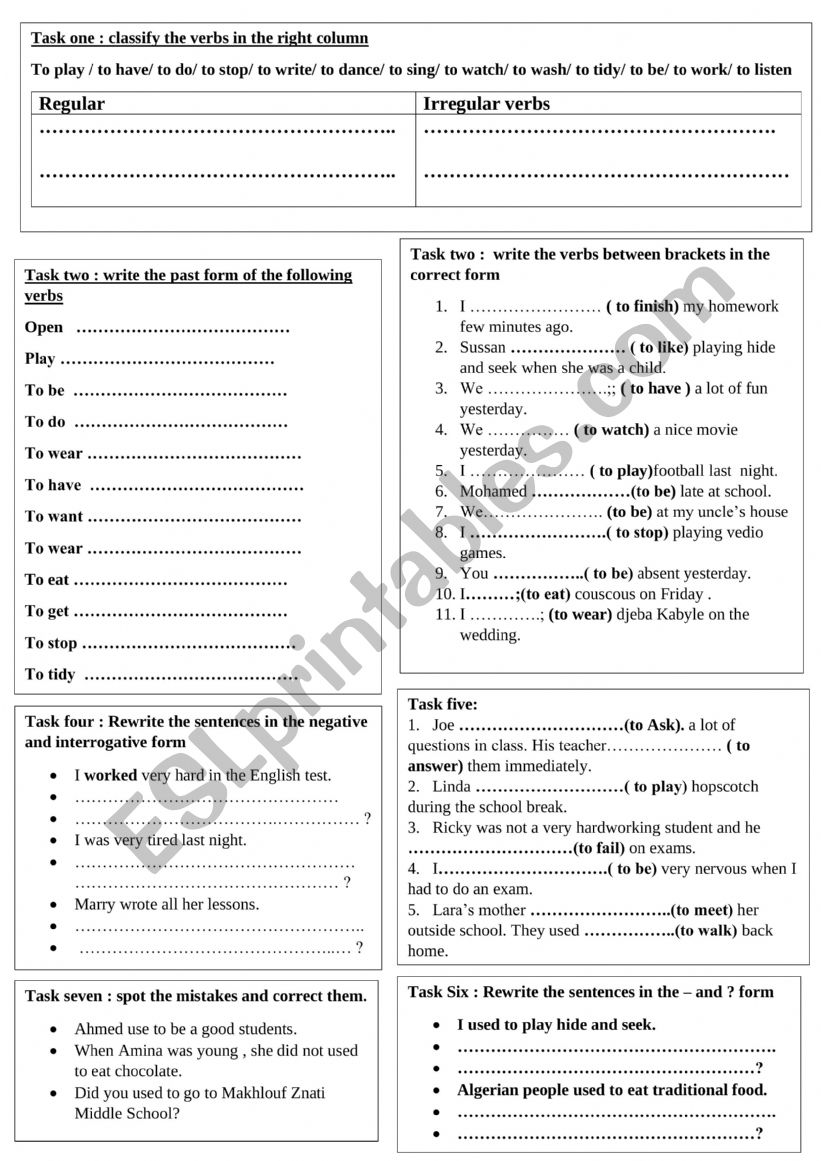 3ms revision  worksheet